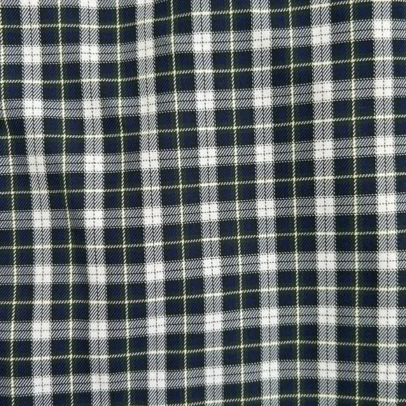 Vintage Brooks Brothers 90s Navy Plaid Button-Down Dress Casual Shirt Men Large - Picture 4 of 10